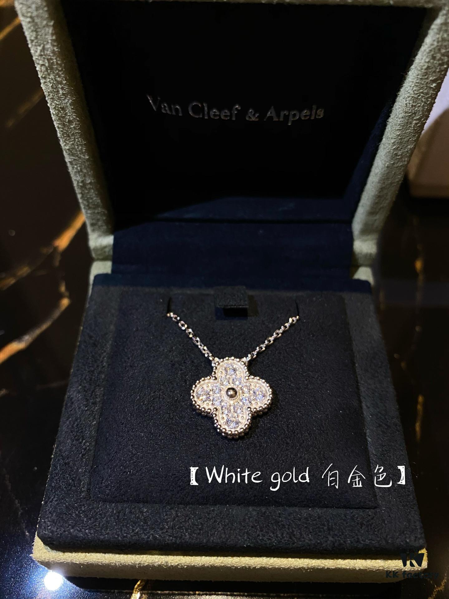693002e312f62673a6faac71 VCA Full Diamond Clover 1.5cm Necklace