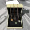 693002e812f62673a6faac7c Necklace · Rose Gold Set: Malachite Clover / Tiger's Eye Clover / White Mother of Pearl Clover