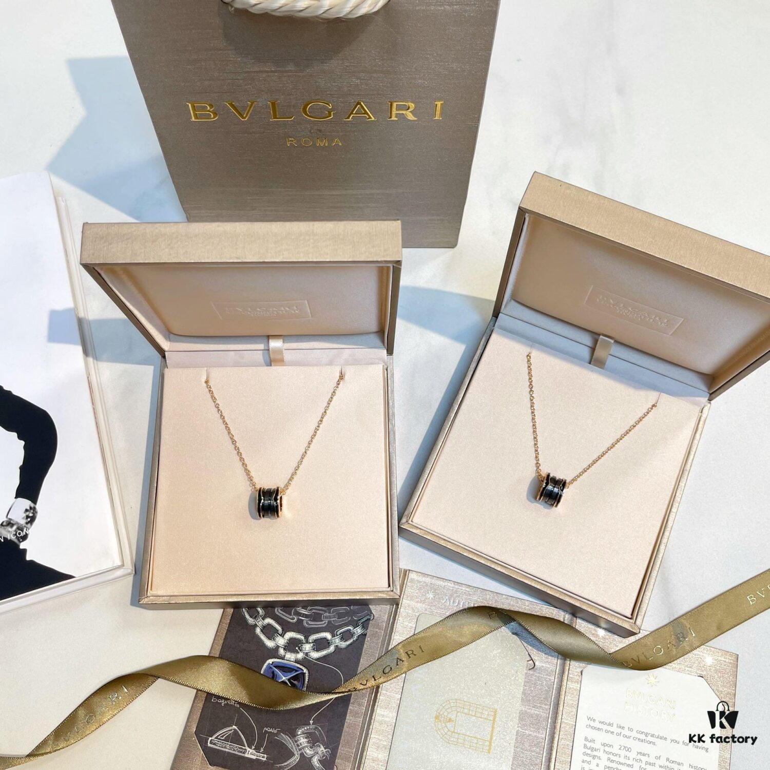 693002f312f62673a6faac8e New Arrival Bestseller! BVLGARI Bulgari New Ribbed Black Ceramic Necklace