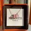 693002fd12f62673a6faac99 Hermes Overseas Points Member Gift HERMES | Pop H Collection ✨ Classic H Buckle, Timeless Design 🥰 Clear Engraving at Bottom, Rose Gold Pink Tone, Identity Strap, Points Card, Tags, Complete Packaging