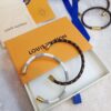 6930030012f62673a6faaca2 Louis Vuitton LV Monogram Canvas Leather Strap Unisex Bracelet