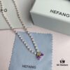 HEFANG Jewelry - Fruit Freedom Series - Juice Necklace - Grape Ice Necklace, Peach Ice Necklace