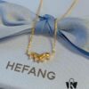 New Arrival ❤️ HEFANG Jewelry Cute Little Tiger Peach Blossom Tiger Necklace ✨ Wearing Effect Image