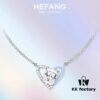 6930034512f62673a6faad3b HeFang Jewelry Official New Arrival Barbie 'Ice Blue Sweetheart' Necklace, Heart-shaped Mini Ice Crystal Elegant Collar Chain
