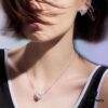 6930034612f62673a6faad40 HeFang Jewelry Official New Arrival Barbie 'Ice Blue Sweetheart' Necklace, Heart-shaped Mini Ice Crystal Elegant Collar Chain