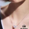 6930034912f62673a6faad46 HeFang Jewelry Official New Arrival Barbie 'Ice Blue Sweetheart' Necklace, Heart-shaped Mini Ice Crystal Elegant Collar Chain