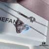 6930035112f62673a6faad55 HeFang Jewelry Official New Arrival Barbie 'Ice Blue Sweetheart' Necklace, Heart-shaped Mini Ice Crystal Elegant Collar Chain