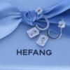 Elegant Aurora Stone Pendant with Sky Blue Low-Temperature Enamel and Micro-Paved Zirconia