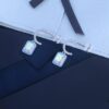 Elegant Aurora Stone Pendant with Sky Blue Low-Temperature Enamel and Micro-Paved Zirconia
