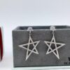 6930037112f62673a6faad96 NAZA Same Style HEFANG Jewelry Hollow-out Five-pointed Star Earrings, S925 Silver with 3A Zircon Set in White Gold Plated Finish