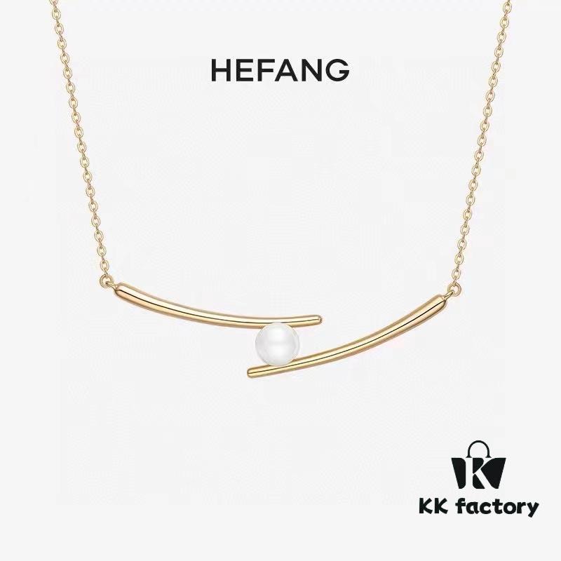 6930037612f62673a6faada2 He Fang Chopstick Collar Necklace, Lightweight Luxury Minimalist Design with Lustrous Freshwater Pearl, Chic and Versatile Accessory