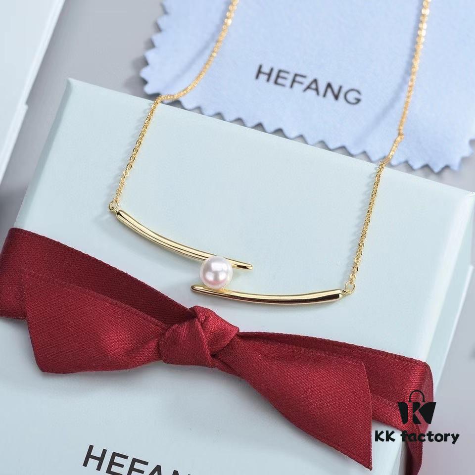 6930037812f62673a6faada7 He Fang Chopstick Collar Necklace, Lightweight Luxury Minimalist Design with Lustrous Freshwater Pearl, Chic and Versatile Accessory