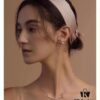 Hefang 925 Sterling Silver Balance Series Pearl Smile Stud Earrings