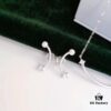 Hefang 925 Sterling Silver Balance Series Pearl Smile Stud Earrings