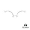 Hefang 925 Sterling Silver Balance Series Pearl Smile Stud Earrings