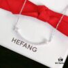6930038412f62673a6faadba Hefang Jewelry Balance Series Pearl Smile Necklace, 925 Sterling Silver Ins-Style Elegant Smile Pendant Collar Chain