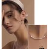 6930038512f62673a6faadbc Hefang Jewelry Balance Series Pearl Smile Necklace, 925 Sterling Silver Ins-Style Elegant Smile Pendant Collar Chain