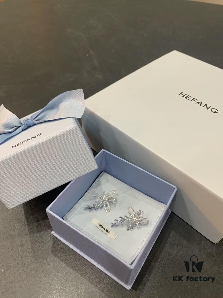 6930039012f62673a6faadcf HEFANG Jewelry Ribbon First Snow Earrings, Same Style as Zhou Jieqiong