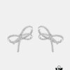 HEFANG Jewelry Bow Stud Earrings