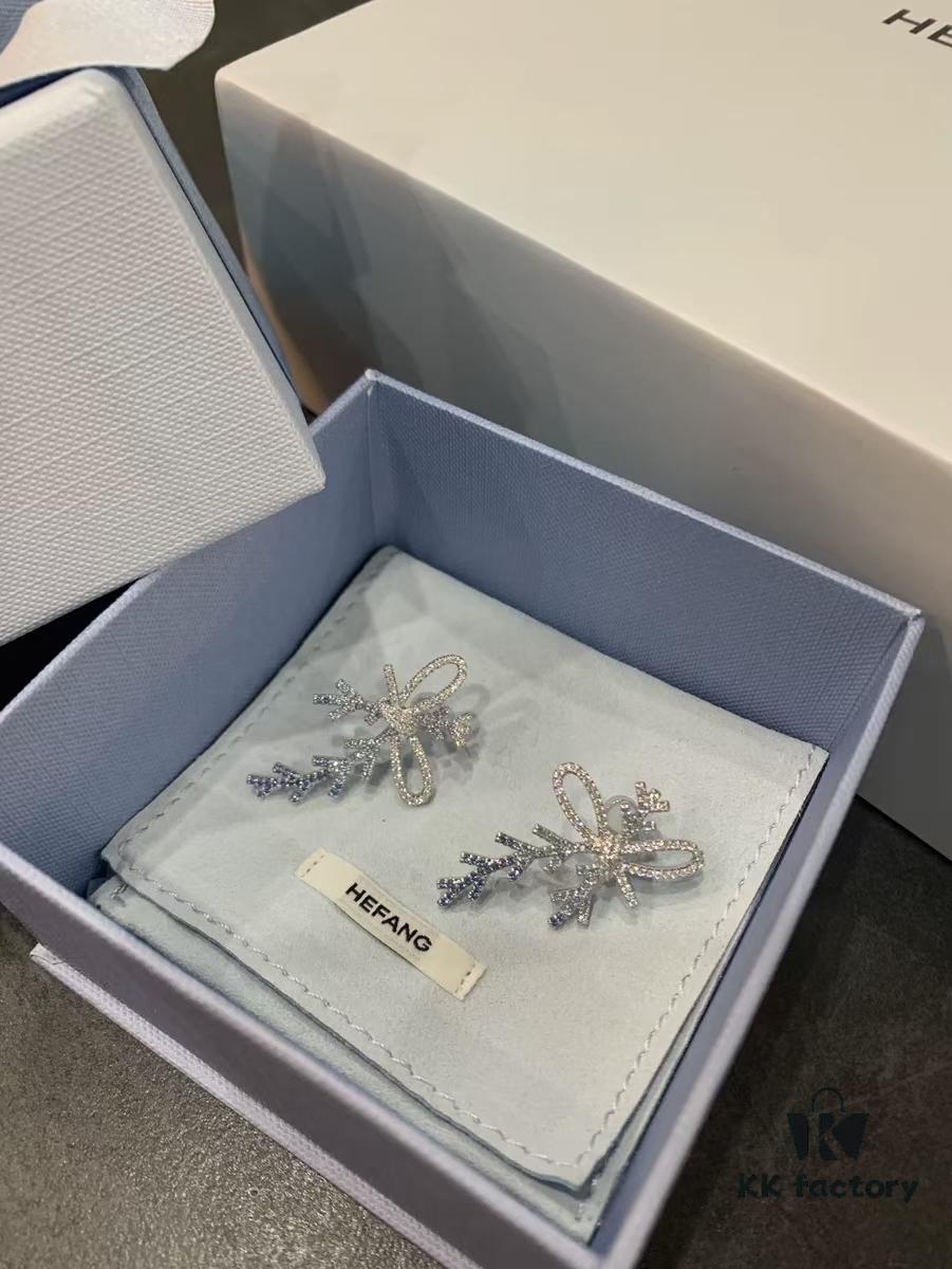 6930039512f62673a6faadd6 HEFANG Jewelry Ribbon First Snow Earrings, Same Style as Zhou Jieqiong