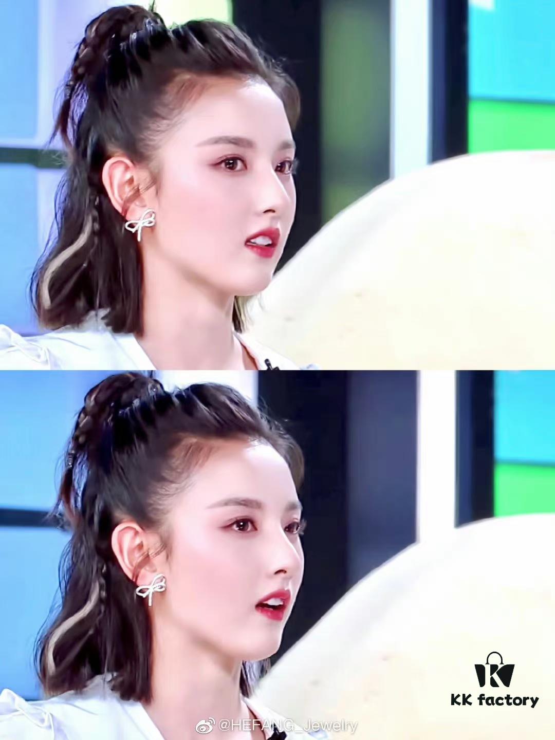 HEFANG Jewelry Bow Stud Earrings