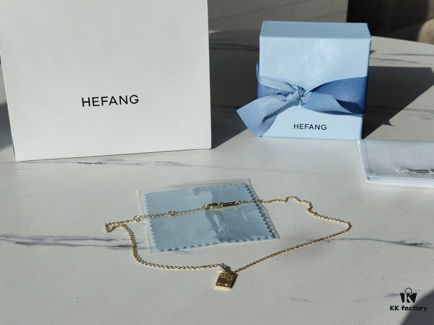 HEFANG Peter Rabbit Confession Square Pendant Necklace