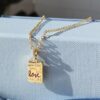 HEFANG Peter Rabbit Confession Square Pendant Necklace