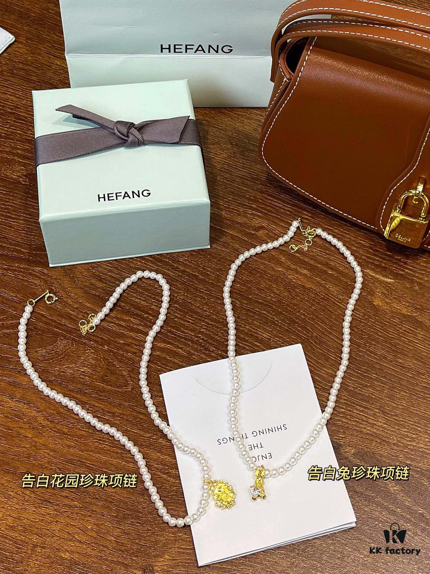 693003d112f62673a6faae31 H*EFANG HEFANG 2023 New Collection Peter Rabbit Series Rabbit Pearl Diamond-Set Necklace / Earrings / Bracelet / Ring 17 Styles Assorted