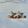 693003df12f62673a6faae4c HEFANG Artistic Rabbit Love Heart Enamel Stud Earrings