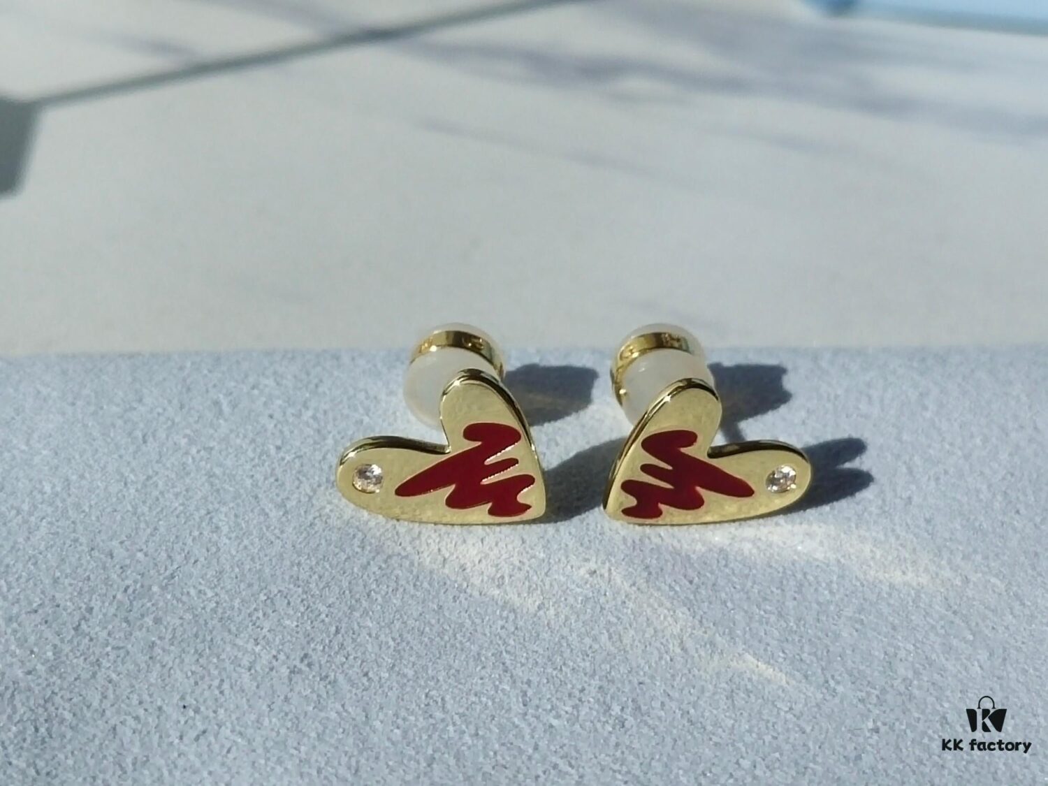 693003df12f62673a6faae4c HEFANG Artistic Rabbit Love Heart Enamel Stud Earrings