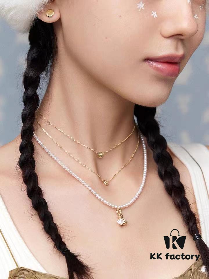 693003f912f62673a6faae75 Rabbit Year New Arrival: HEFANG Bide Rabbit Confession Macaron 925 Sterling Silver Necklace, Sweater Chain, Gift for Birth Year