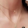Rabbit Year New Arrival] HEFANG He Fang Bidet Rabbit Confession Square Pendant S925 Solid Sterling Silver Necklace Customized Silver Sweater Chain