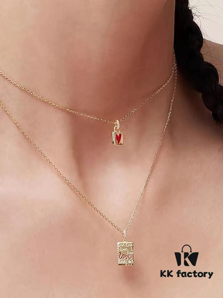 Rabbit Year New Arrival] HEFANG He Fang Bidet Rabbit Confession Square Pendant S925 Solid Sterling Silver Necklace Customized Silver Sweater Chain