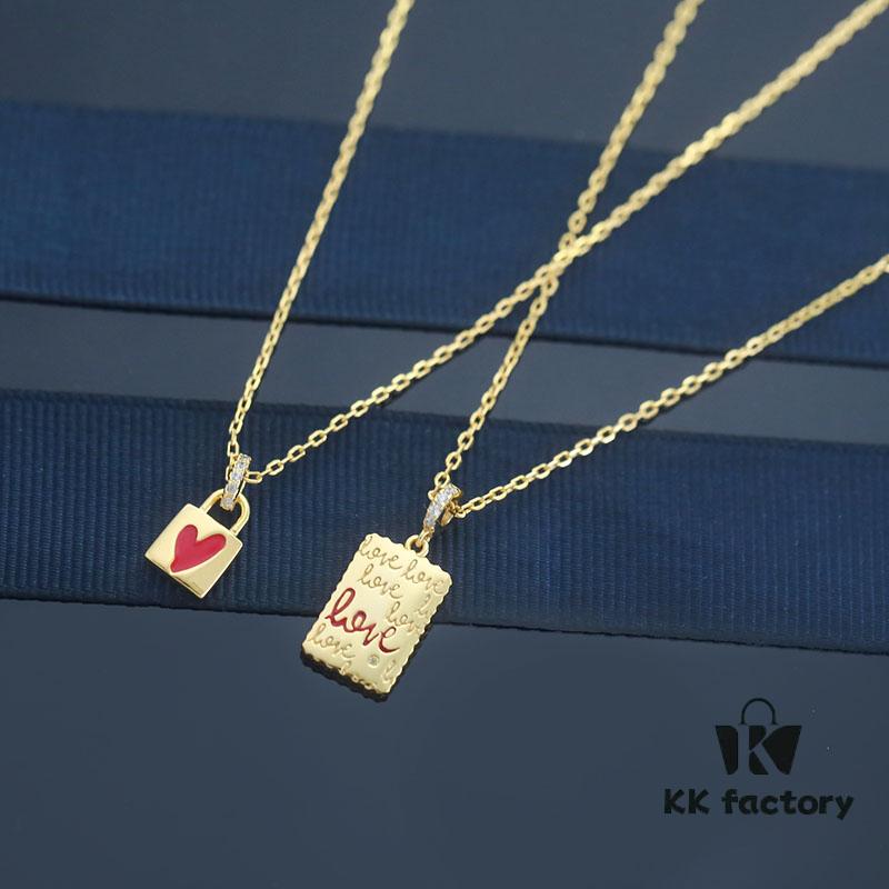 Rabbit Year New Arrival] HEFANG He Fang Bidet Rabbit Confession Square Pendant S925 Solid Sterling Silver Necklace Customized Silver Sweater Chain