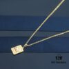 Rabbit Year New Arrival] HEFANG He Fang Bidet Rabbit Confession Square Pendant S925 Solid Sterling Silver Necklace Customized Silver Sweater Chain