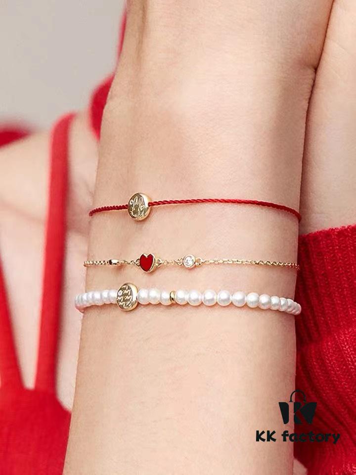 6930040112f62673a6faae87 Rabbit Year New Arrival Hefang Bi De Rabbit Confession Macaron Pearl Bracelet Minimalist Design 925 Sterling Silver Full-Silver Gift