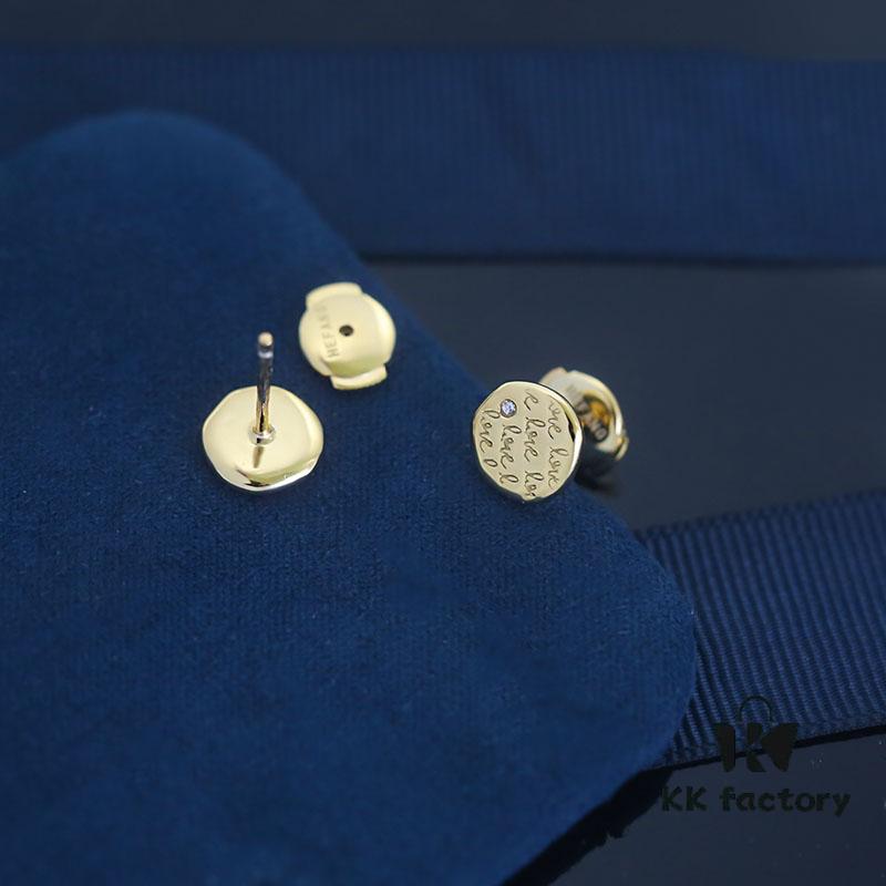 Year of the Rabbit New Arrival Hefang Bi De Tu Gao Bai Cookie Stud Earrings 925 Sterling Silver Full Silver Stackable Earrings Jewelry Gift