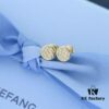 Year of the Rabbit New Arrival Hefang Bi De Tu Gao Bai Cookie Stud Earrings 925 Sterling Silver Full Silver Stackable Earrings Jewelry Gift