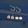 Rabbit Year New Arrival] HEFANG Bide Rabbit Confession Little Square Lock 925 Sterling Silver Earrings, Lightweight Luxury Ear Ornaments, Gift Ideas