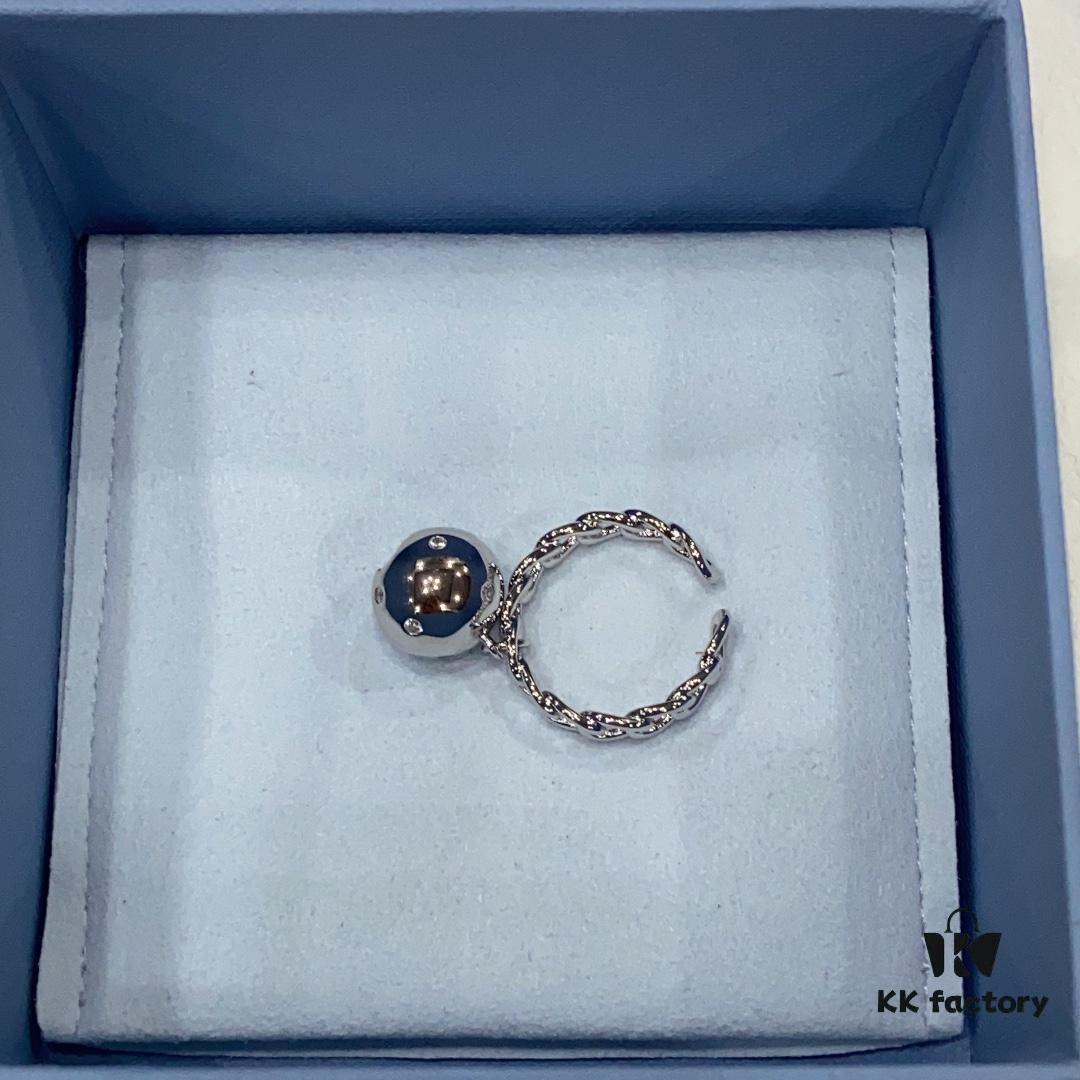 He Fang Bo Bo Chain Ring, Minimalist Style Open Ring