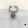 He Fang Bo Bo Chain Ring, Minimalist Style Open Ring