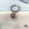 He Fang Bo Bo Chain Ring, Minimalist Style Open Ring