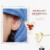 6930042c12f62673a6faaee0 Rabbit Year New Arrival - HEFANG Bide Rabbit Oil Painting Heart Stud Earrings, S925 Sterling Silver Full Silver Ear Studs, Gift Idea