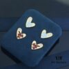 6930042d12f62673a6faaee2 Rabbit Year New Arrival - HEFANG Bide Rabbit Oil Painting Heart Stud Earrings, S925 Sterling Silver Full Silver Ear Studs, Gift Idea