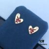6930042e12f62673a6faaee5 Rabbit Year New Arrival - HEFANG Bide Rabbit Oil Painting Heart Stud Earrings, S925 Sterling Silver Full Silver Ear Studs, Gift Idea