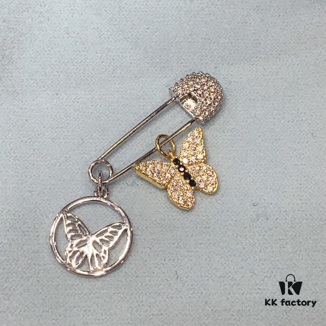 6930043812f62673a6faaefa Butterfly Brooch Earrings by He Fang - Multi-Wear Design