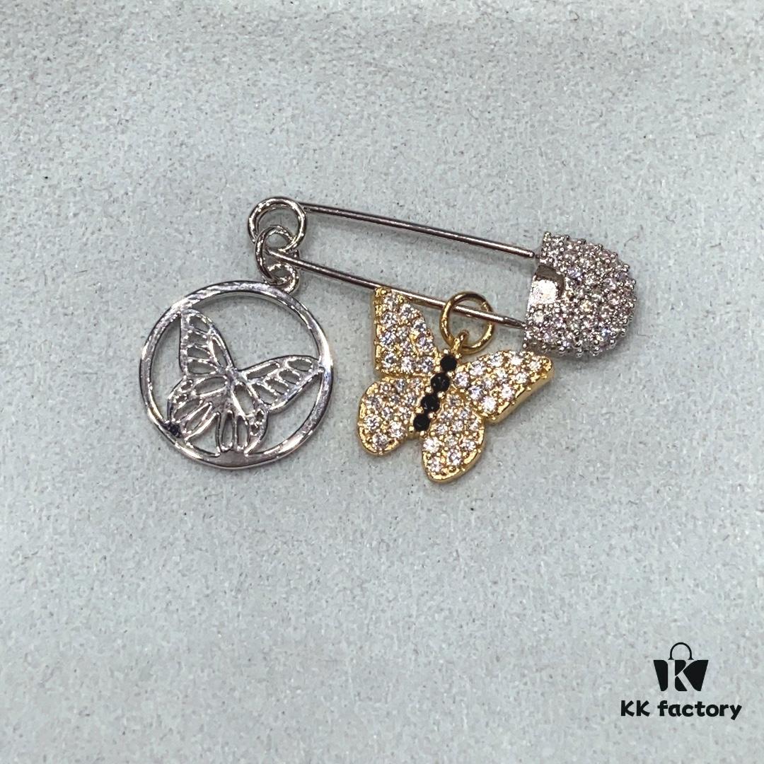 6930043912f62673a6faaeff Butterfly Brooch Earrings by He Fang - Multi-Wear Design