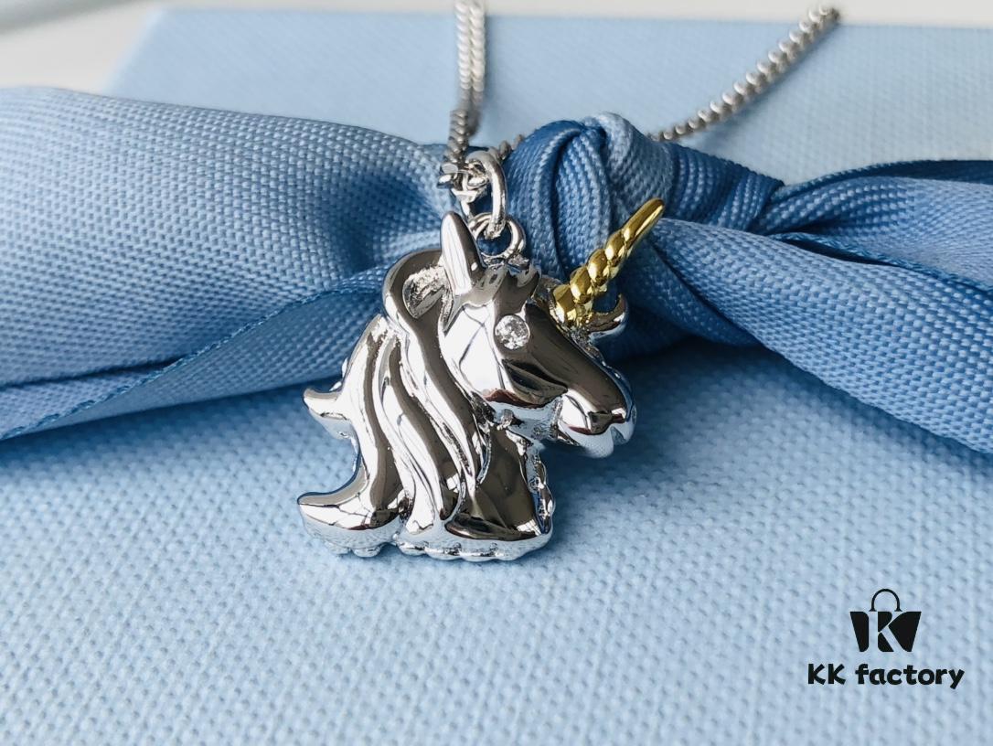 6930044012f62673a6faaf0d HEFANG Jewelry Unicorn Pendant Necklace