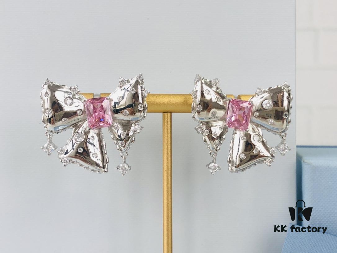 6930044a12f62673a6faaf27 HEFANG Jewelry Bowknot Gemstone Earrings