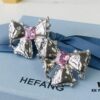 6930044b12f62673a6faaf2b HEFANG Jewelry Bowknot Gemstone Earrings